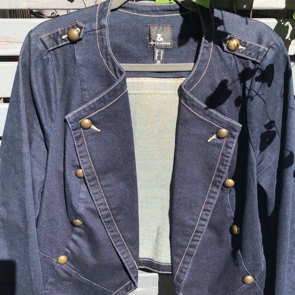 Love & Legend Size 16 Military Denim Jacket - Picture 4 of 11